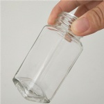 120ml 4oz French Square Glass Bottle